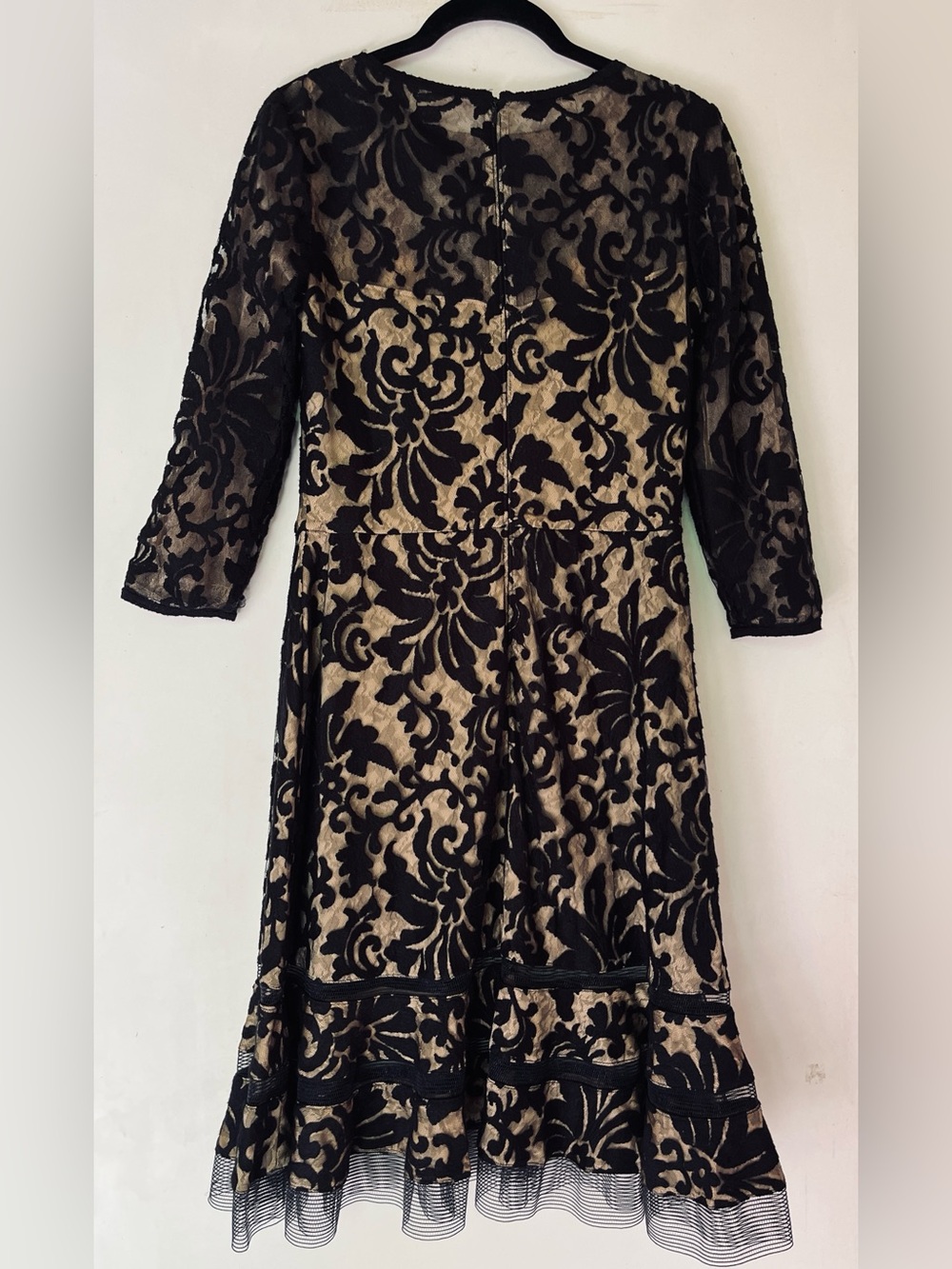 Tadashi Shoji Black Lace Romantic Cocktail Dress